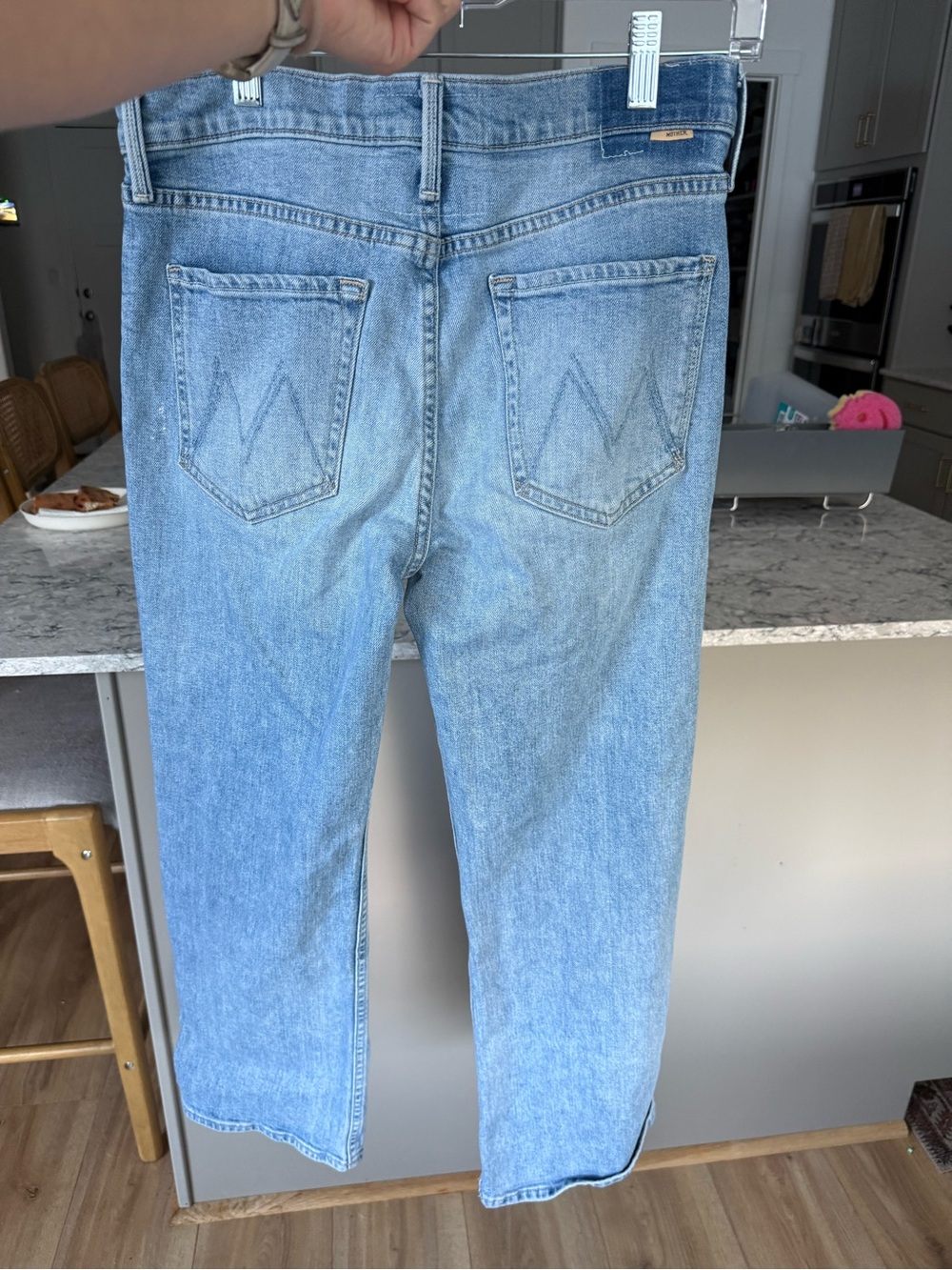 MOTHER Light Blue Straight-Leg Jeans